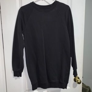 Black crewneck sweater dress